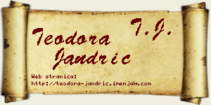 Teodora Jandrić vizit kartica
